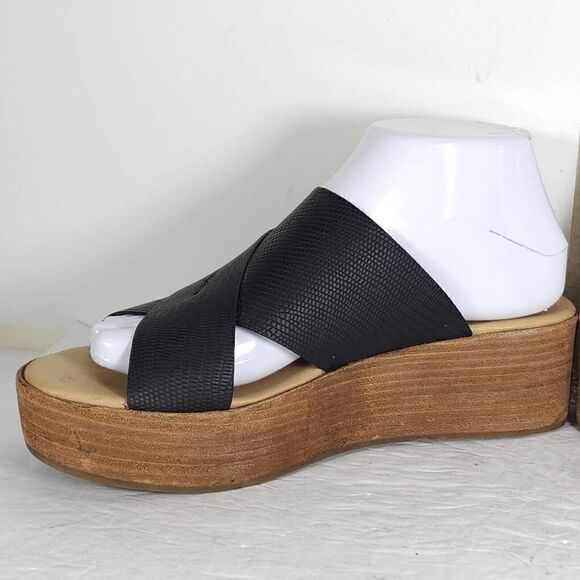 Coconuts By Matisse Women's Study US 8M Black Wedge Slide Sandals Shoes - Picture 6 of 14